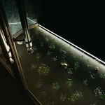 Petit jardin intérieur (verre, chalumeau) - Voyage au bord du monde - Salon royal de la gare Centrale de Bruxelles (2021) - © Candice Athenais